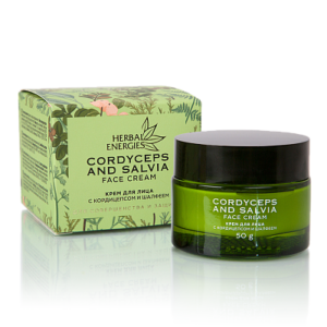 Крем за лице с кордицепс и салвия, Herbal Energies 50 гр.